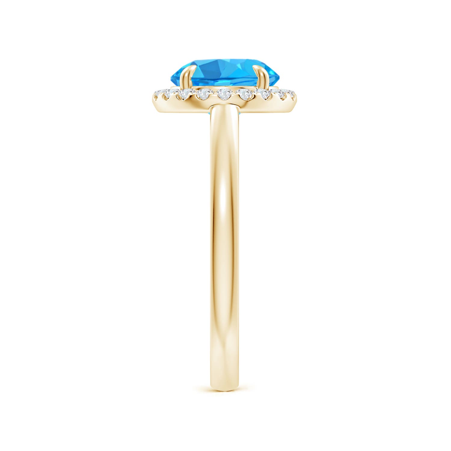 AAA - Swiss Blue Topaz / 2.51 CT / 14 KT Yellow Gold