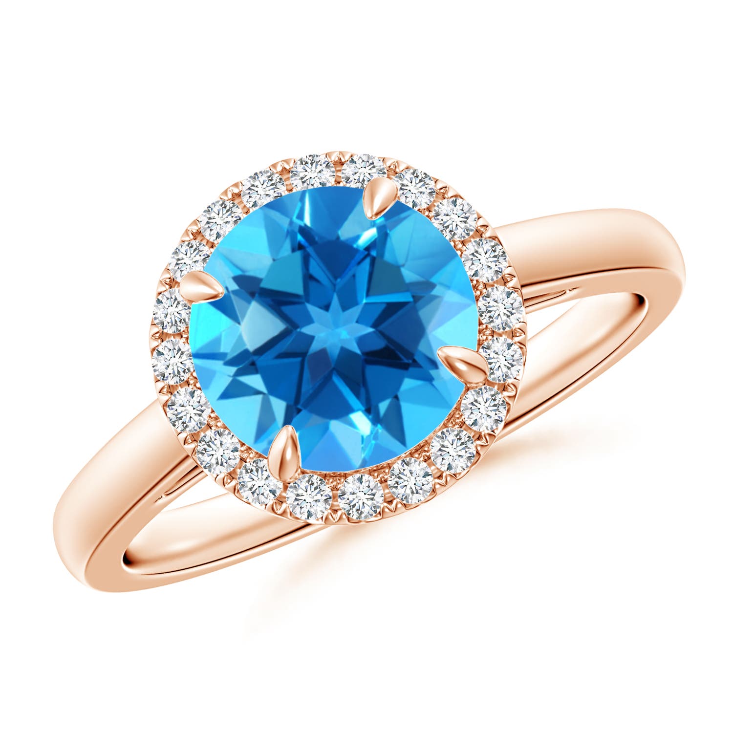 AAAA - Swiss Blue Topaz / 2.51 CT / 14 KT Rose Gold