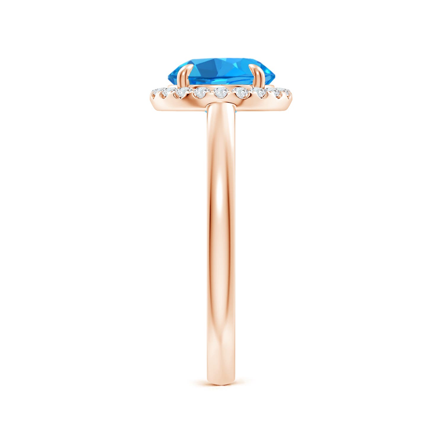 AAAA - Swiss Blue Topaz / 2.51 CT / 14 KT Rose Gold