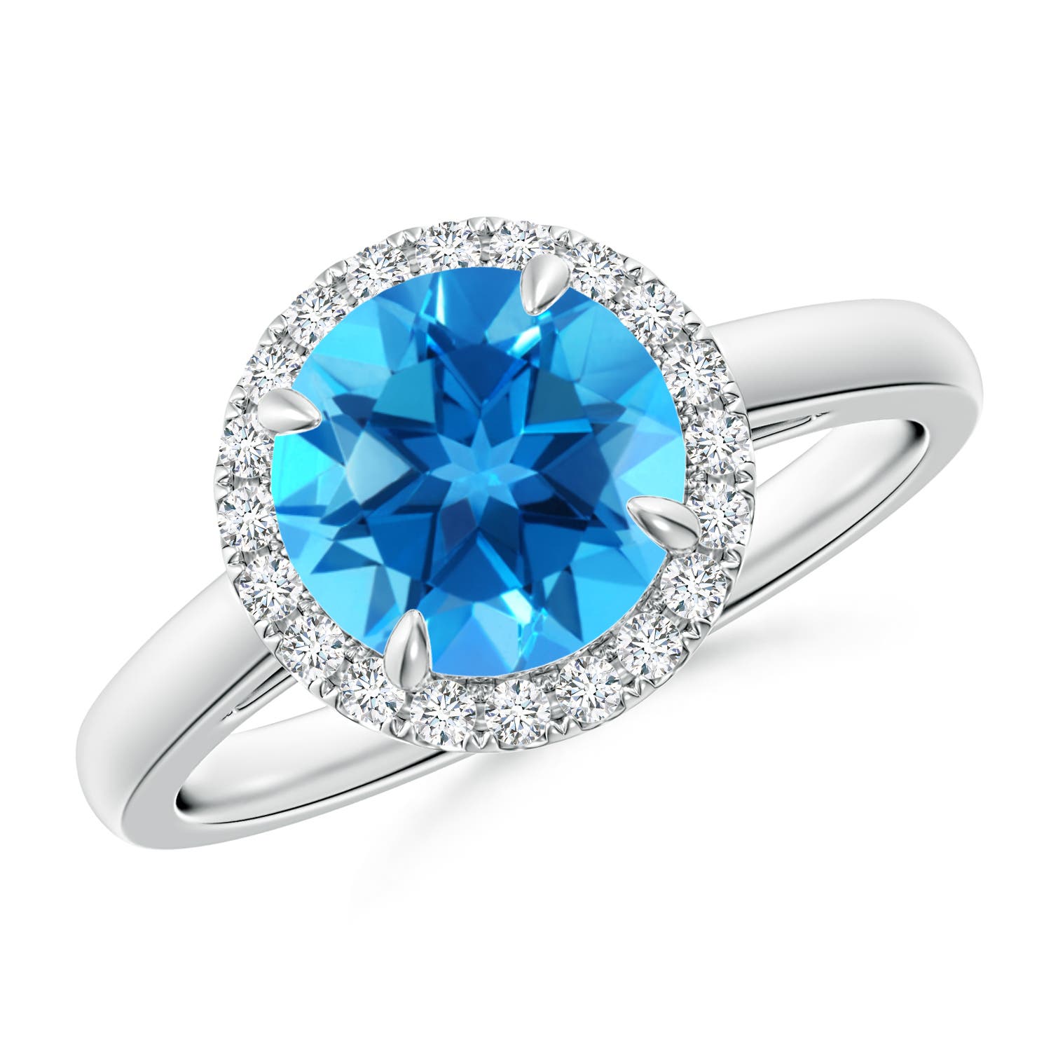 AAAA - Swiss Blue Topaz / 2.51 CT / 14 KT White Gold