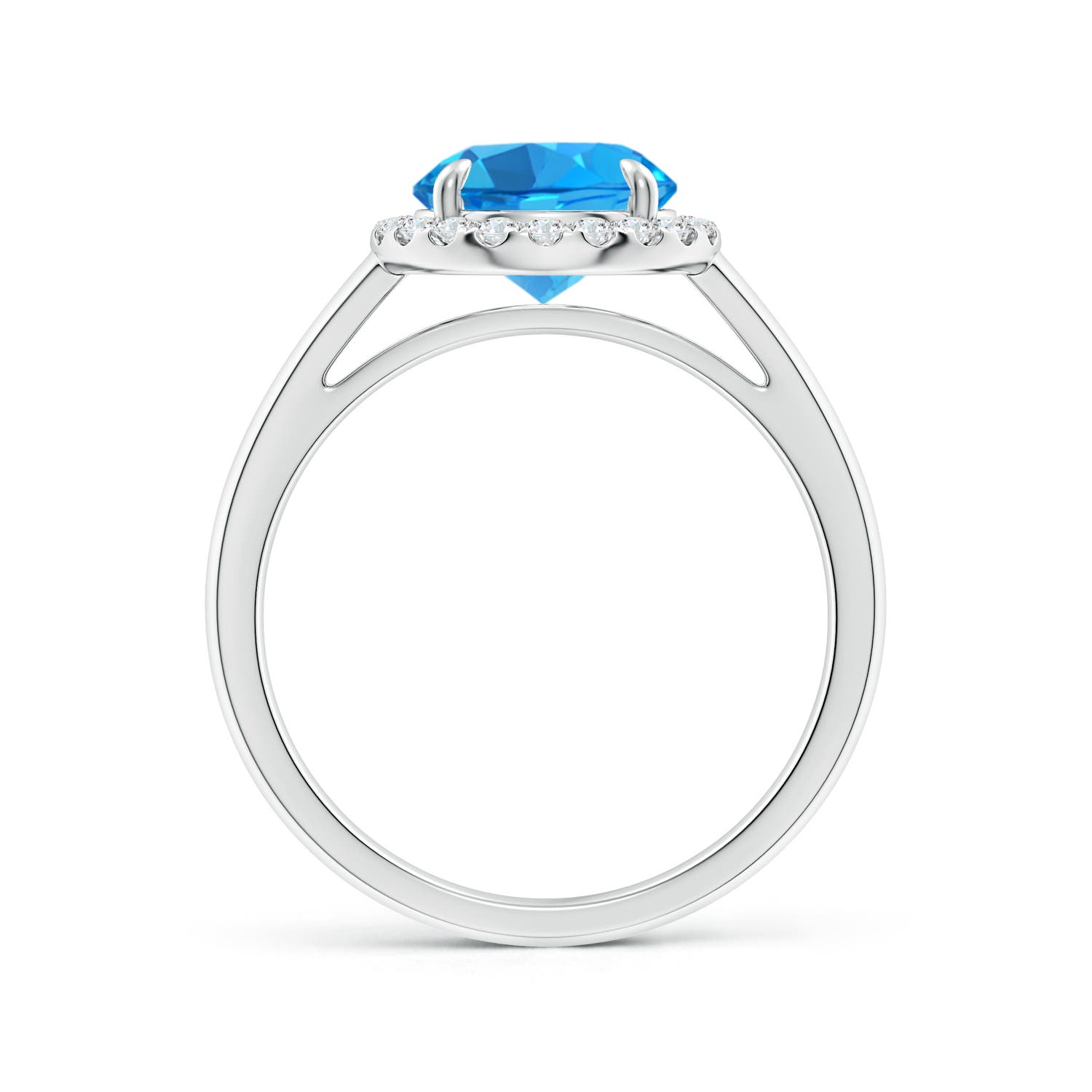 AAAA - Swiss Blue Topaz / 2.51 CT / 14 KT White Gold