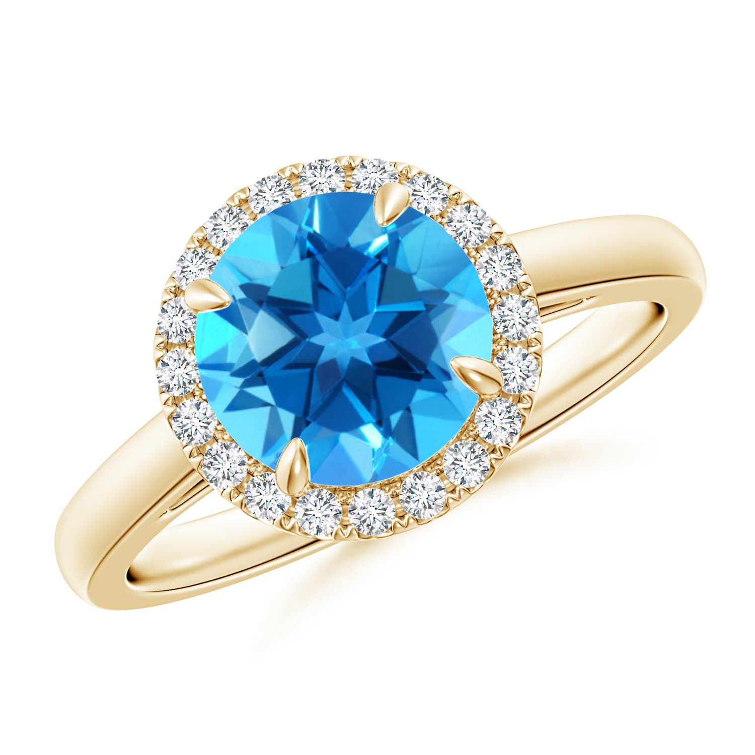 AAAA - Swiss Blue Topaz / 2.51 CT / 14 KT Yellow Gold