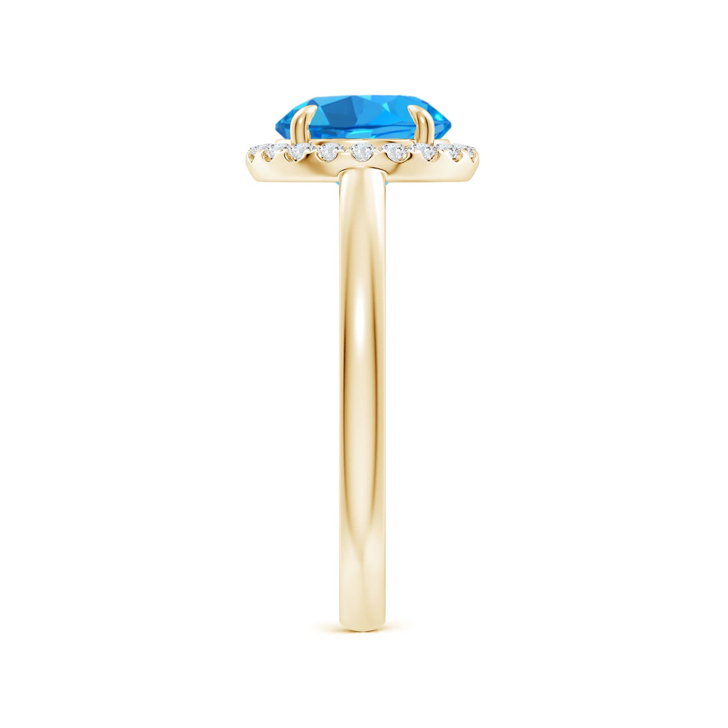 AAAA - Swiss Blue Topaz / 2.51 CT / 14 KT Yellow Gold