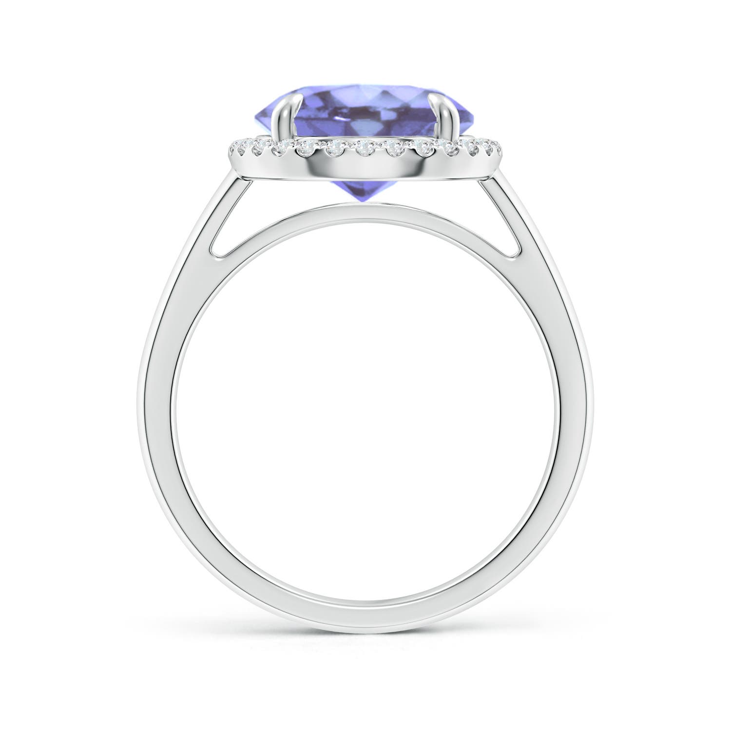 A - Tanzanite / 3.67 CT / 14 KT White Gold