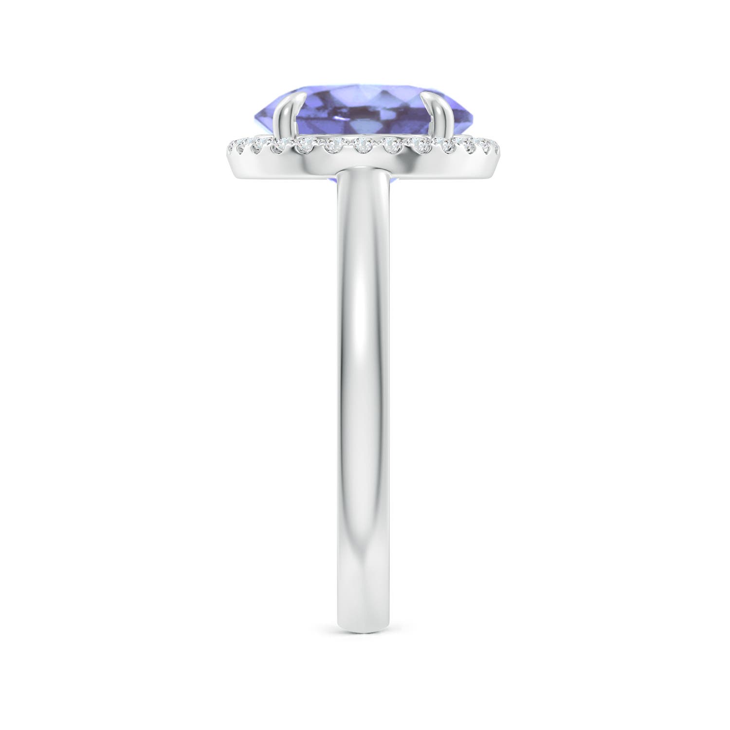 A - Tanzanite / 3.67 CT / 14 KT White Gold