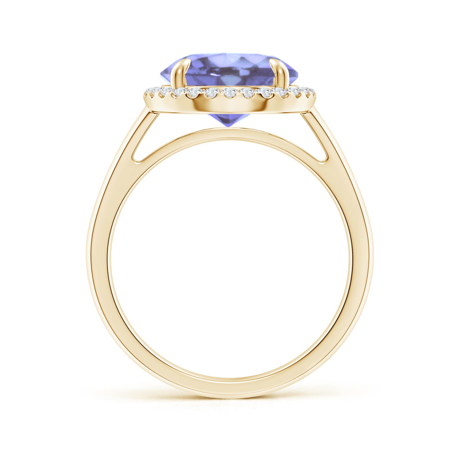 A - Tanzanite / 3.67 CT / 14 KT Yellow Gold