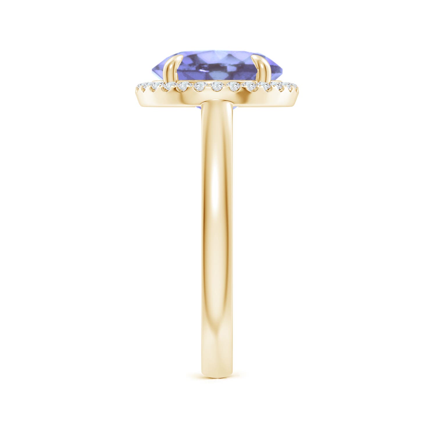 A - Tanzanite / 3.67 CT / 14 KT Yellow Gold