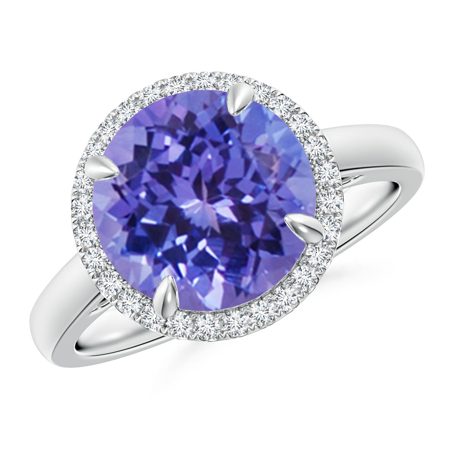 AA - Tanzanite / 3.67 CT / 14 KT White Gold