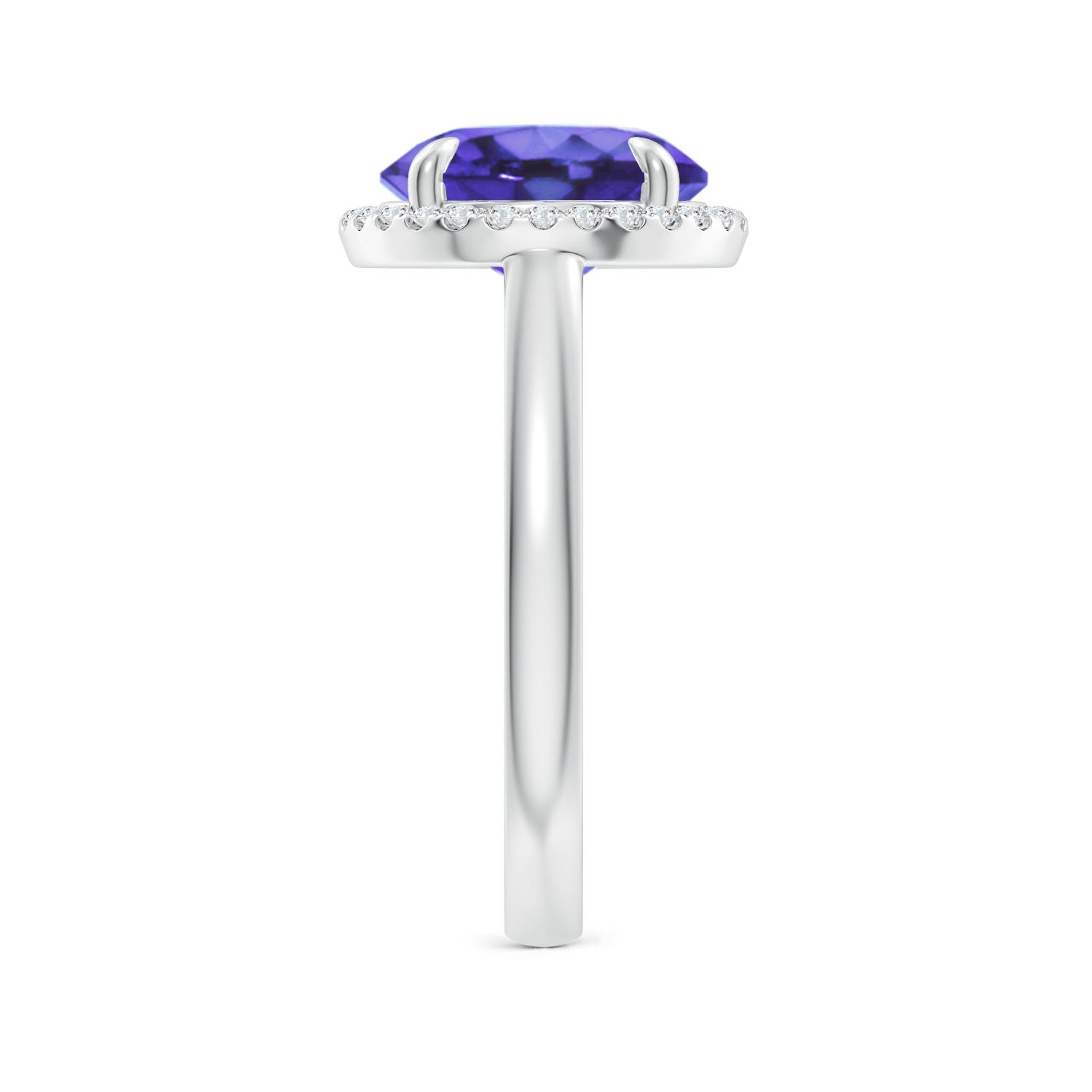 AA - Tanzanite / 3.67 CT / 14 KT White Gold