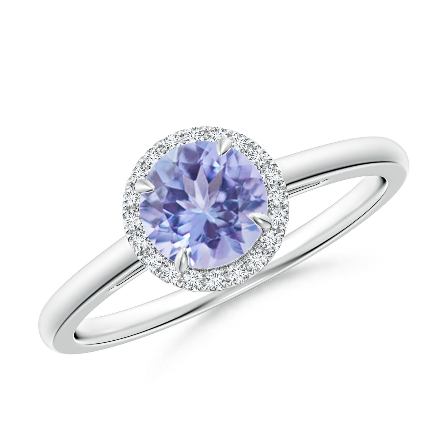 A - Tanzanite / 1 CT / 14 KT White Gold