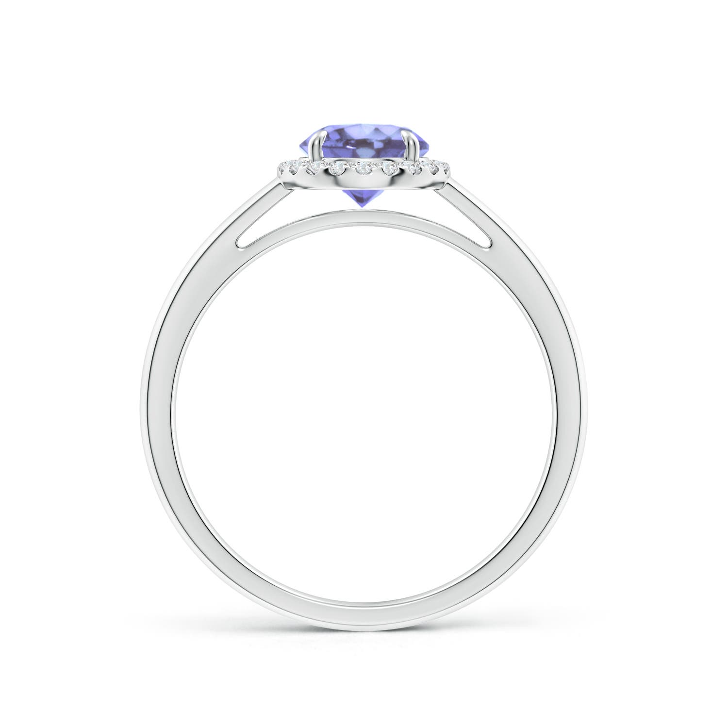 A - Tanzanite / 1 CT / 14 KT White Gold