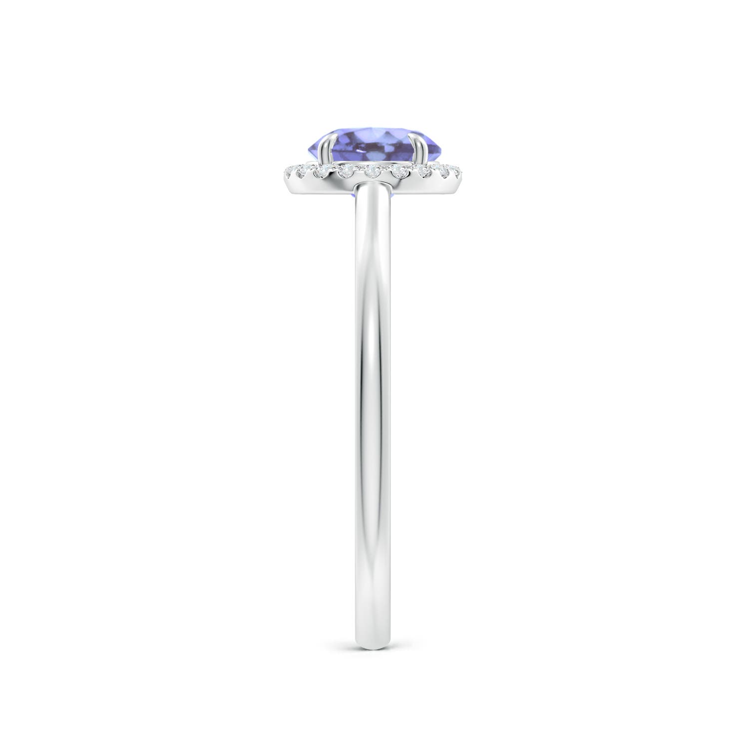 A - Tanzanite / 1 CT / 14 KT White Gold