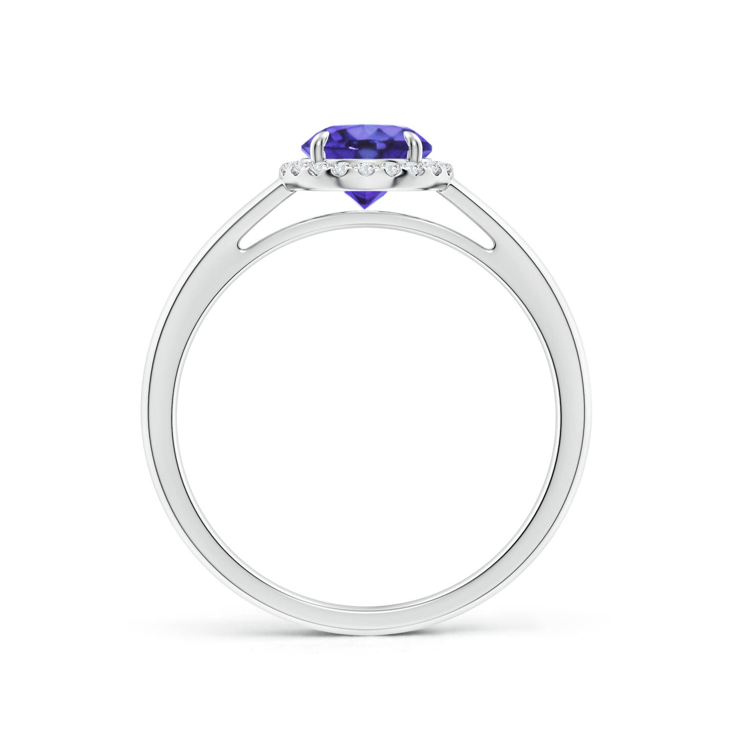 AA - Tanzanite / 1 CT / 14 KT White Gold