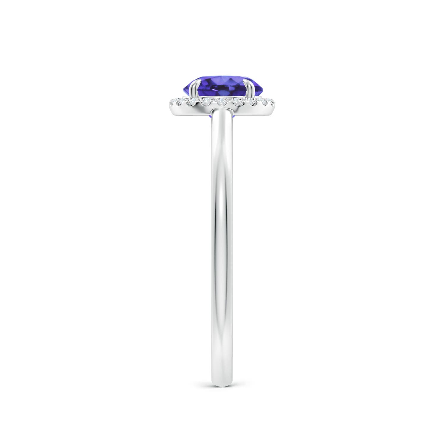 AA - Tanzanite / 1 CT / 14 KT White Gold