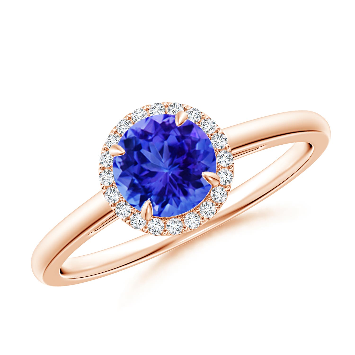 AAA - Tanzanite / 1 CT / 14 KT Rose Gold