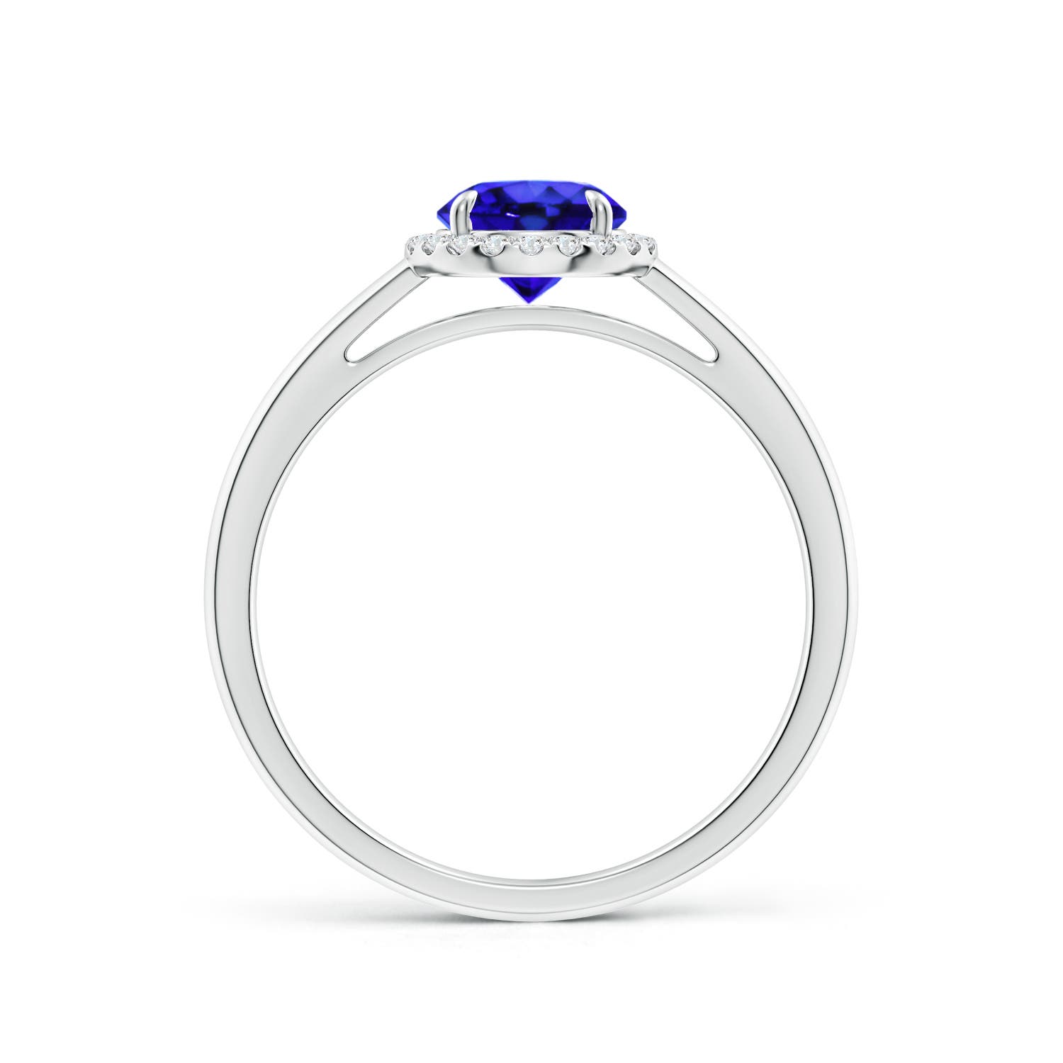 AAA - Tanzanite / 1 CT / 14 KT White Gold