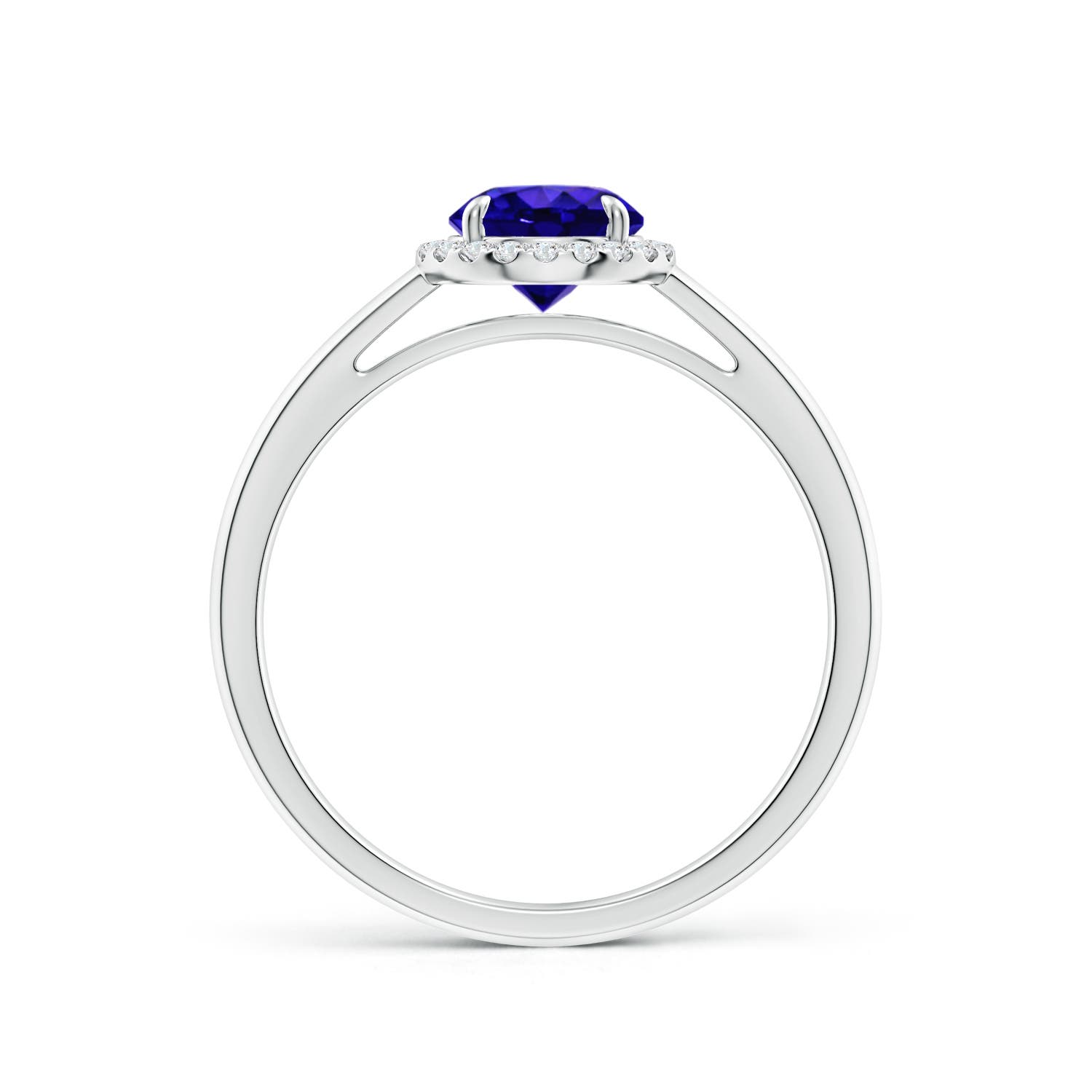 AAAA - Tanzanite / 1 CT / 14 KT White Gold