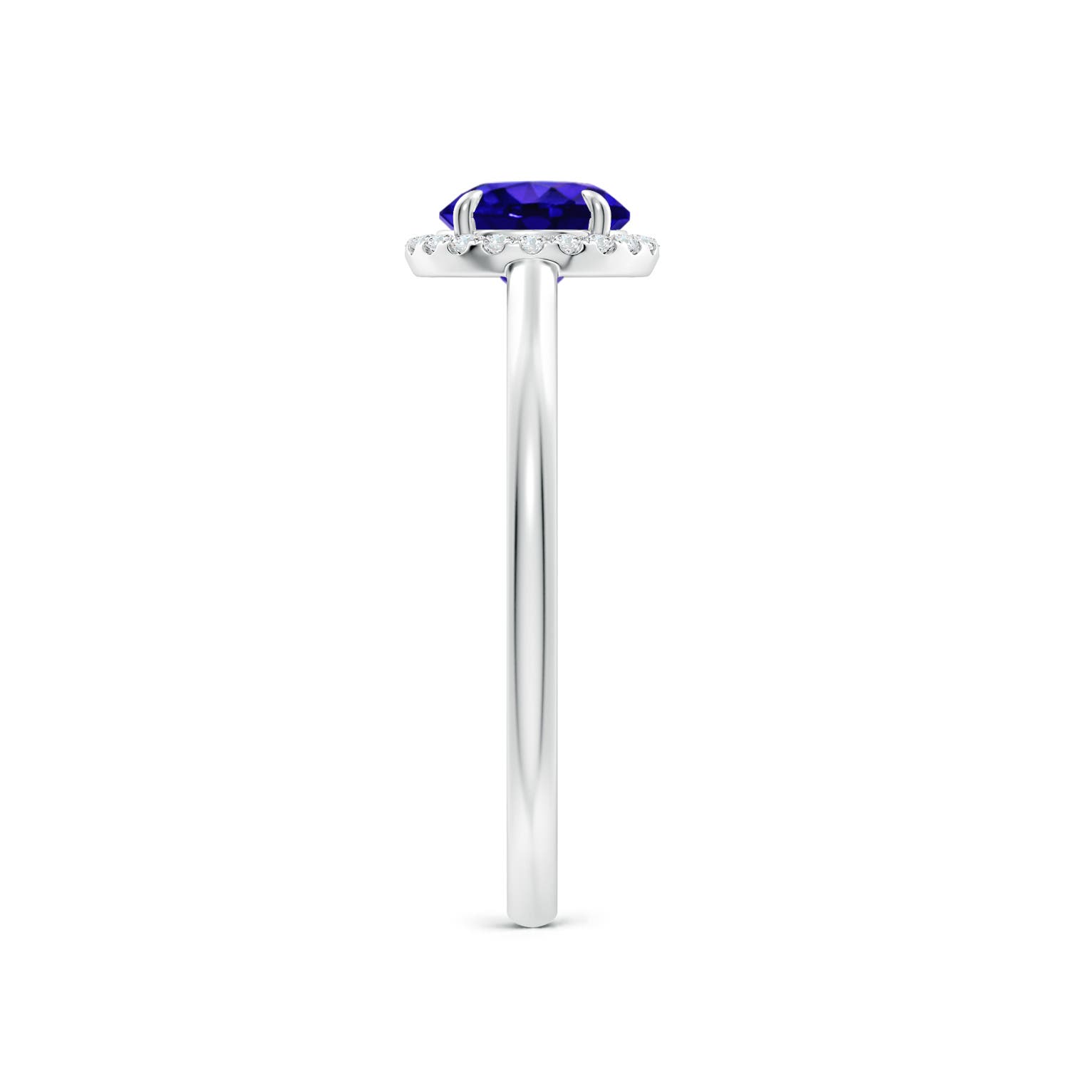 AAAA - Tanzanite / 1 CT / 14 KT White Gold