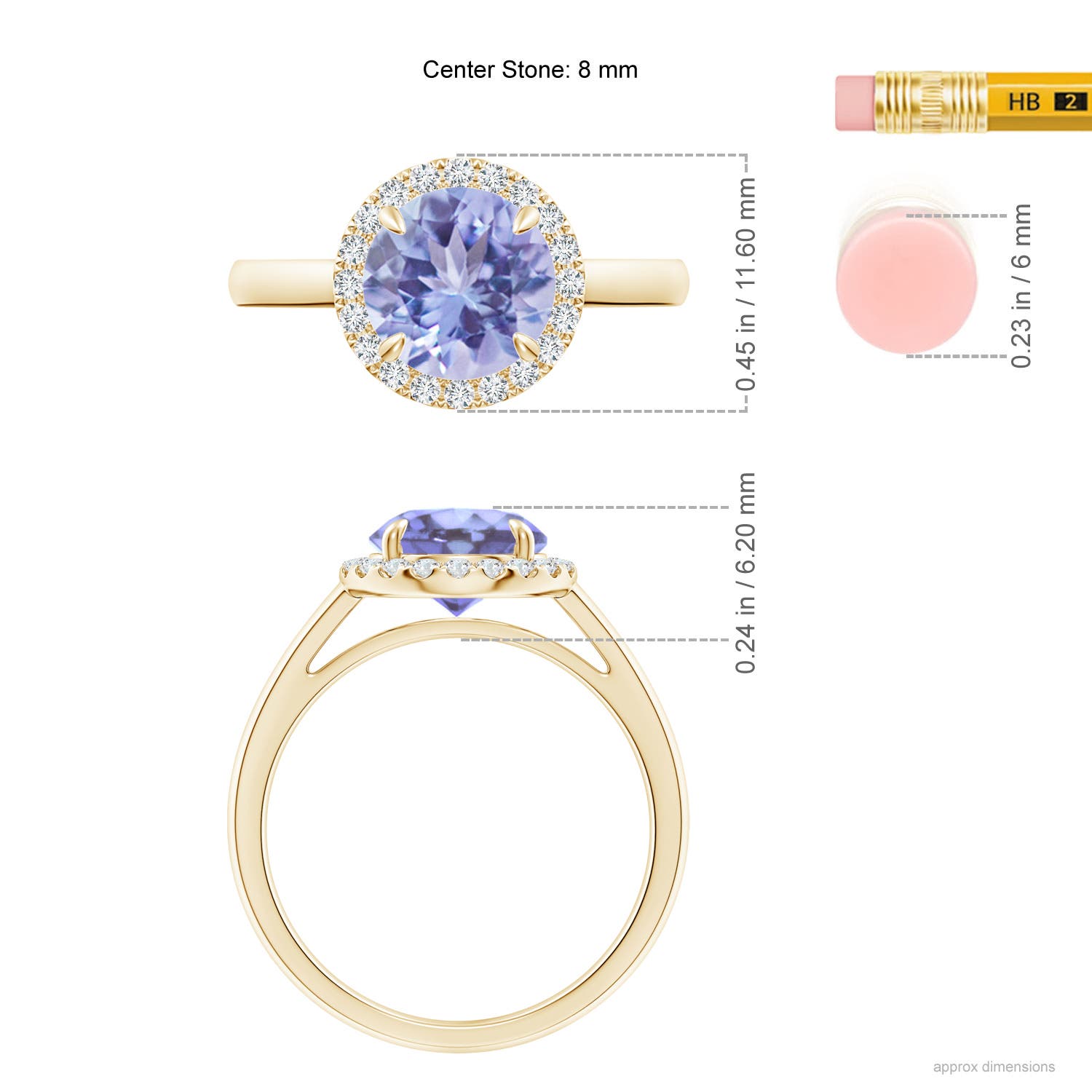 A - Tanzanite / 1.96 CT / 14 KT Yellow Gold