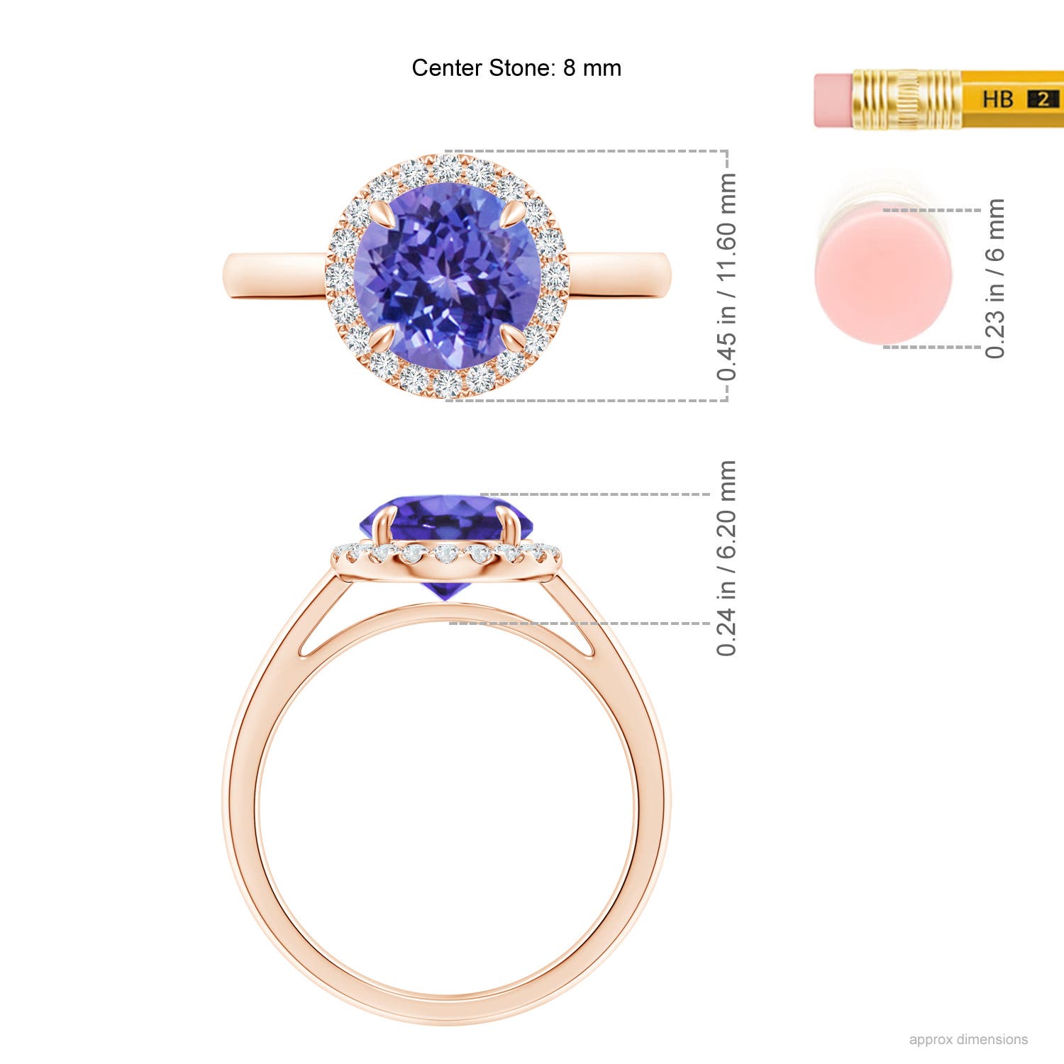 AA - Tanzanite / 1.96 CT / 14 KT Rose Gold