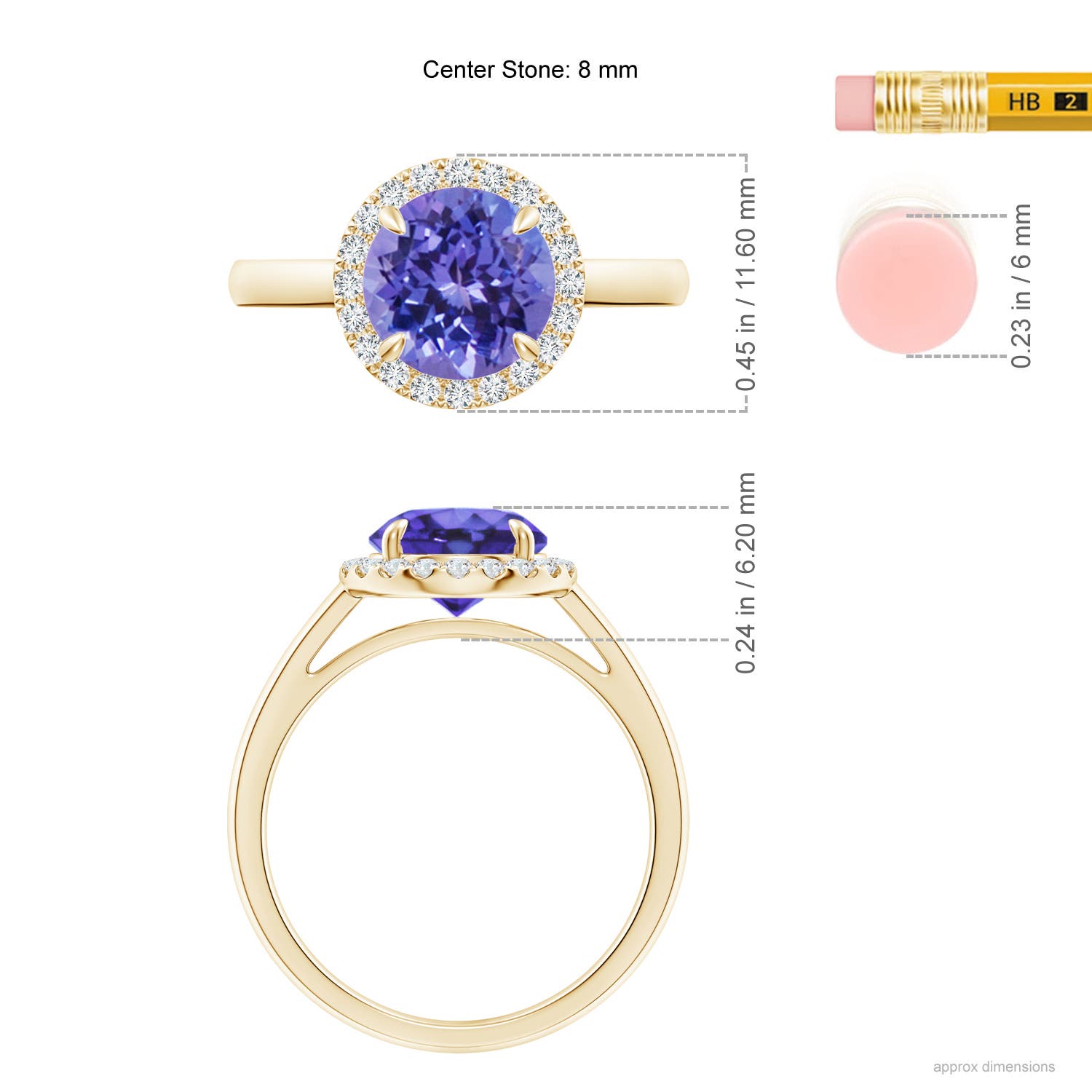 AA - Tanzanite / 1.96 CT / 14 KT Yellow Gold