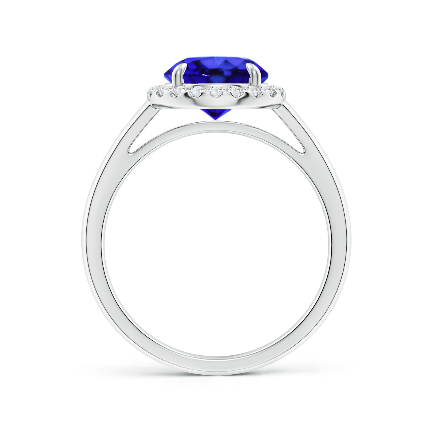 AAA - Tanzanite / 1.96 CT / 14 KT White Gold