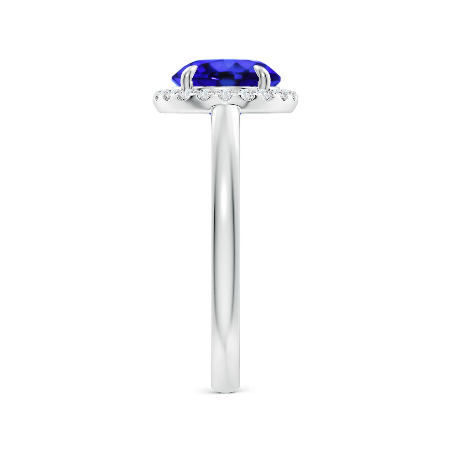 AAA - Tanzanite / 1.96 CT / 14 KT White Gold