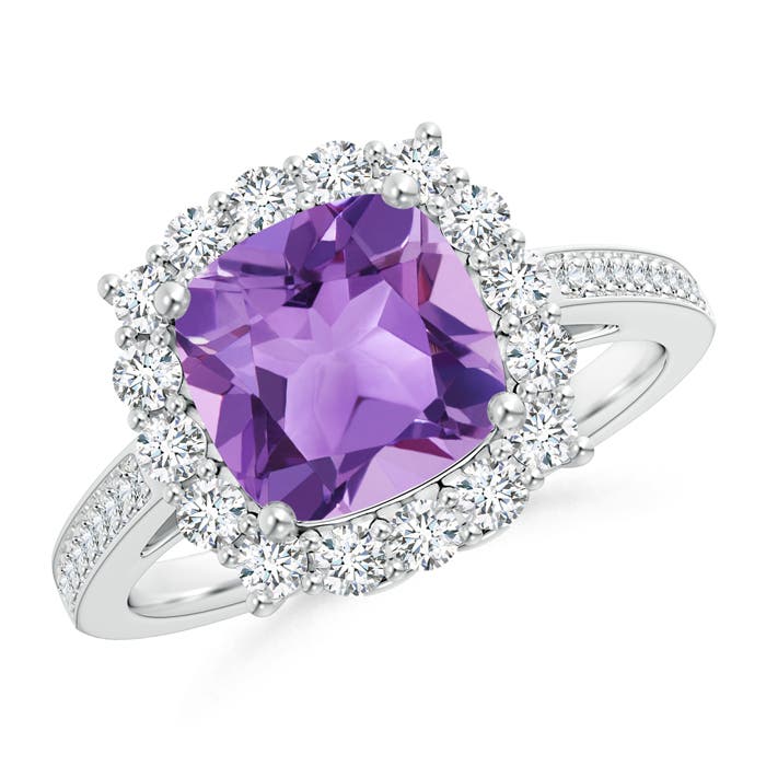 A - Amethyst / 2.81 CT / 14 KT White Gold