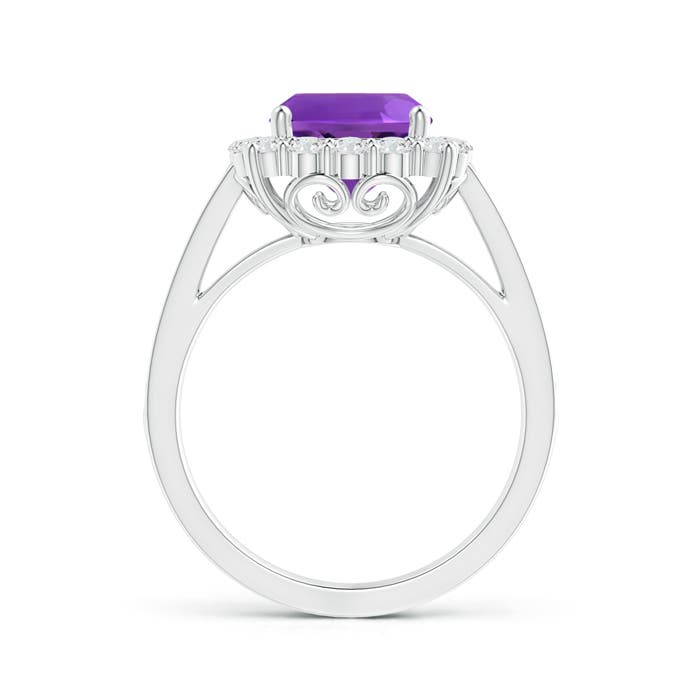 AAAA - Amethyst / 2.81 CT / 14 KT White Gold