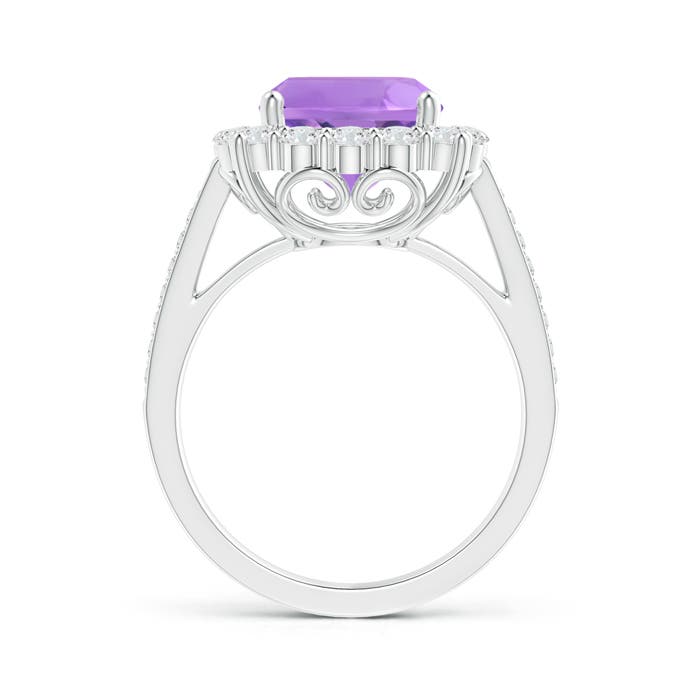 A - Amethyst / 3.88 CT / 14 KT White Gold