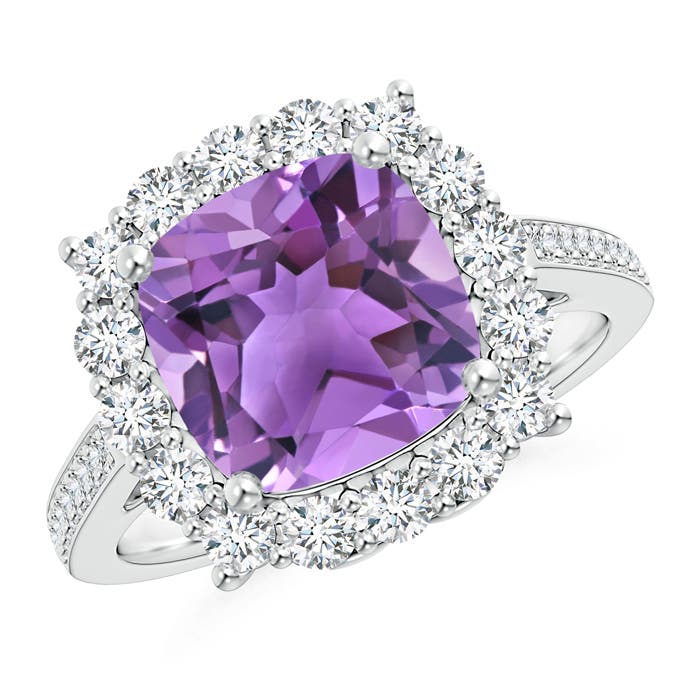 AA - Amethyst / 3.88 CT / 14 KT White Gold