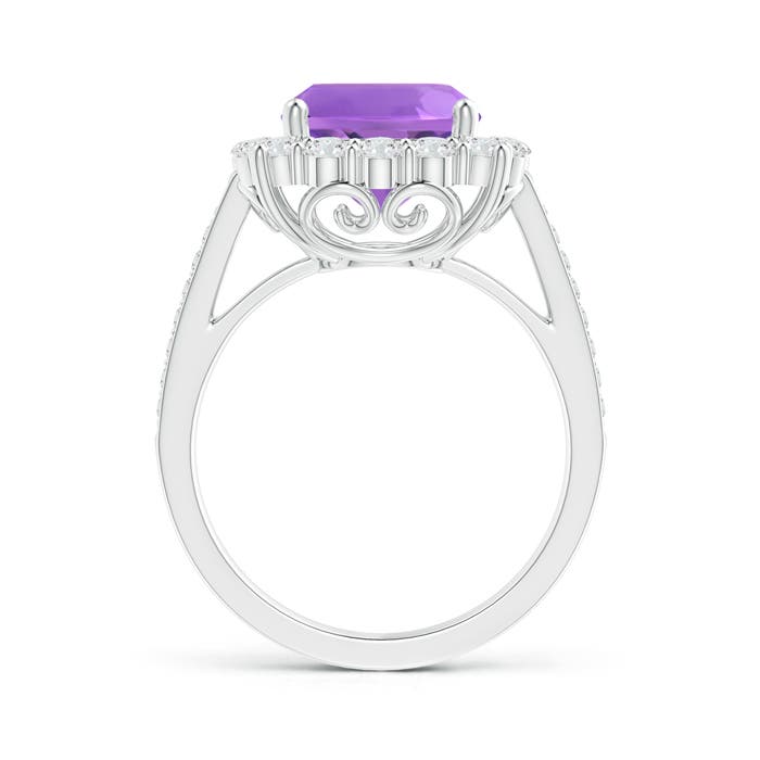 AA - Amethyst / 3.88 CT / 14 KT White Gold