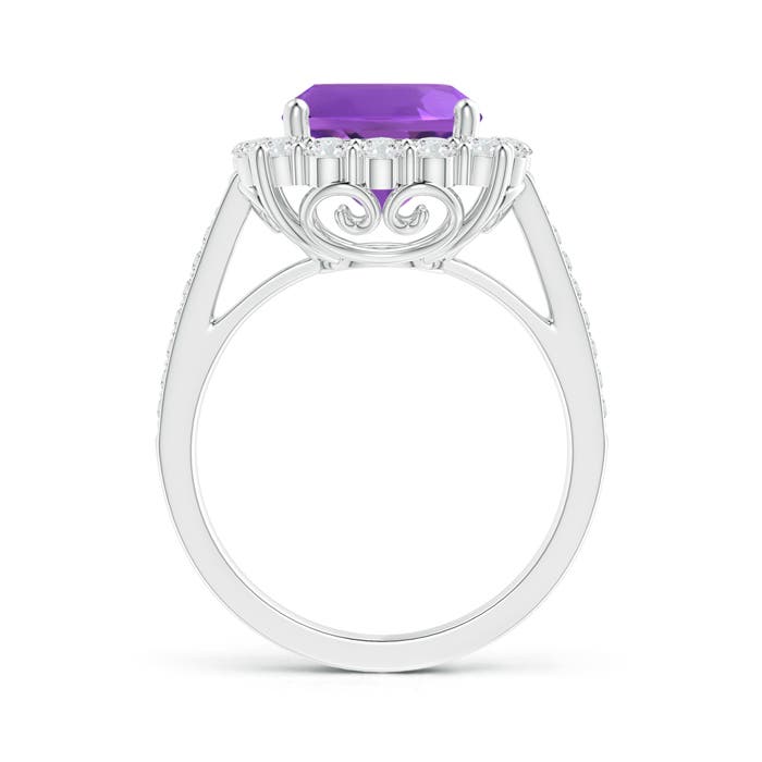 AAA - Amethyst / 3.88 CT / 14 KT White Gold