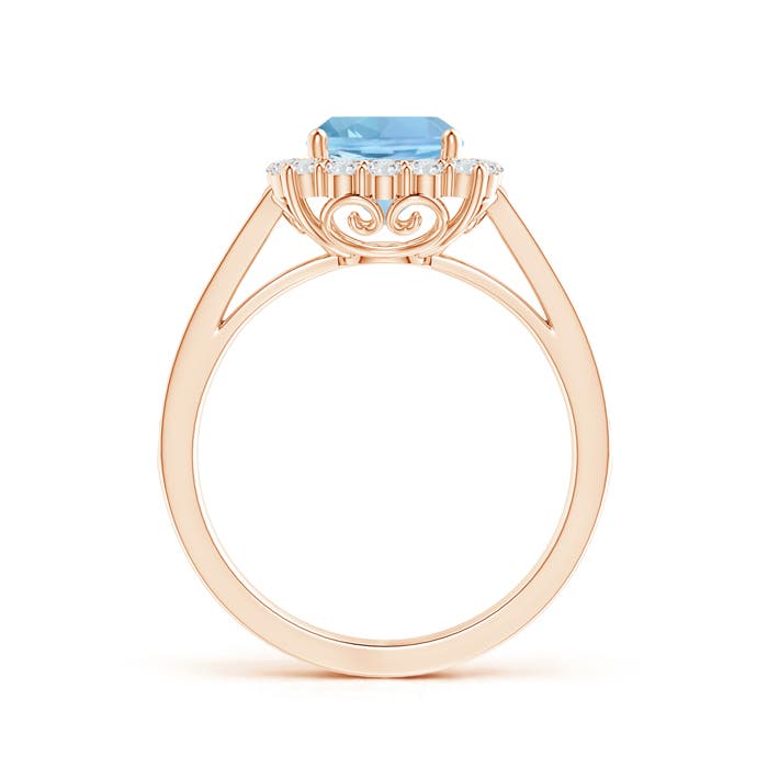 AAAA - Aquamarine / 1.86 CT / 14 KT Rose Gold