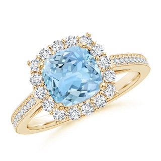 Cushion AAAA Aquamarine