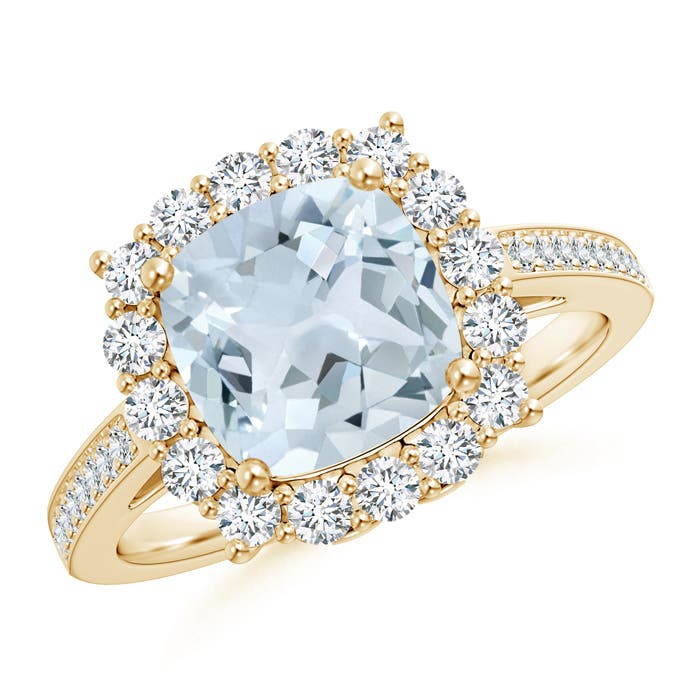 A - Aquamarine / 2.56 CT / 14 KT Yellow Gold