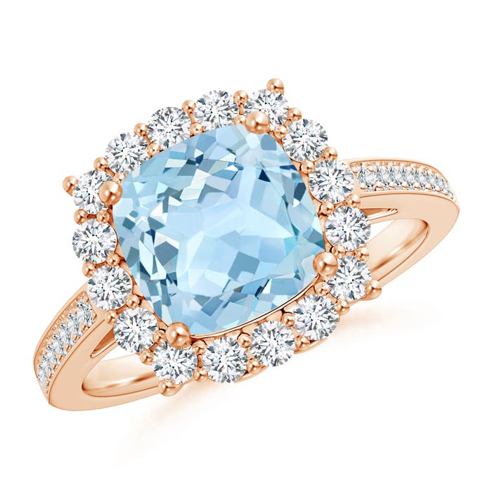 AAA - Aquamarine / 2.56 CT / 14 KT Rose Gold