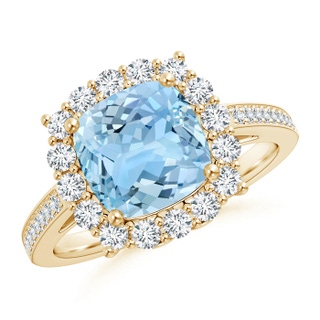 Cushion AAAA Aquamarine
