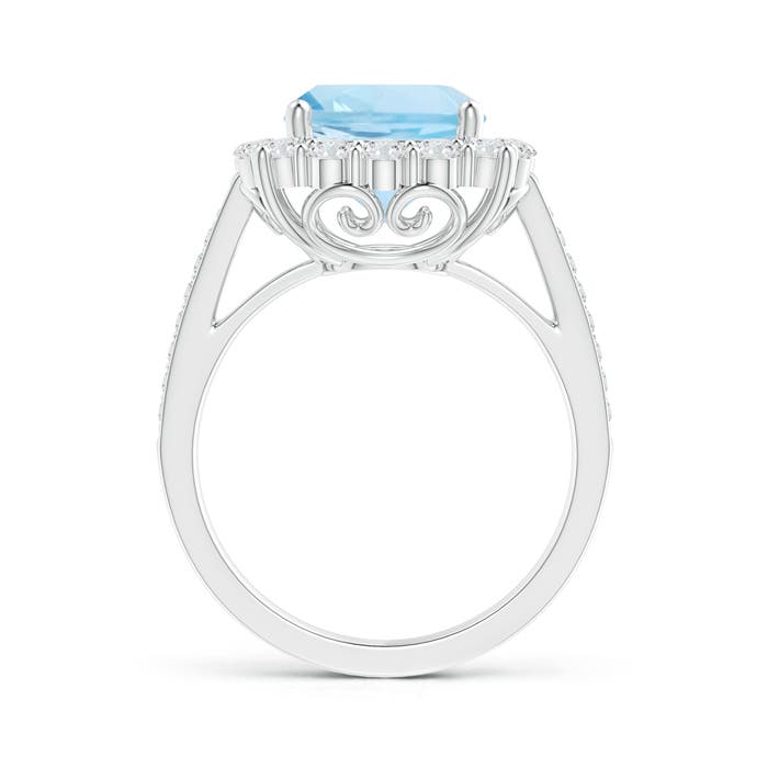 AAA - Aquamarine / 3.48 CT / 14 KT White Gold