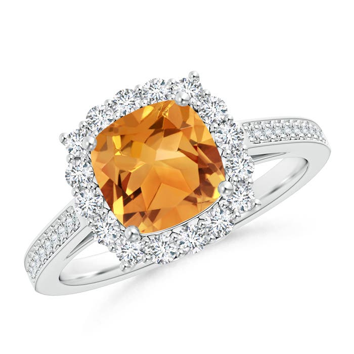 AA - Citrine / 1.86 CT / 14 KT White Gold