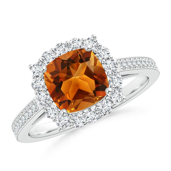 AAAA - Citrine / 1.86 CT / 14 KT White Gold