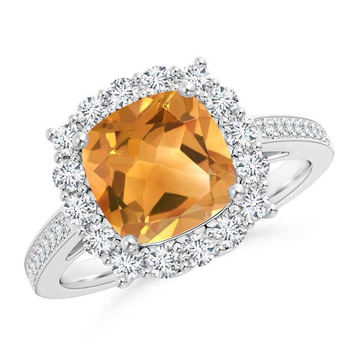 A - Citrine / 2.51 CT / 14 KT White Gold