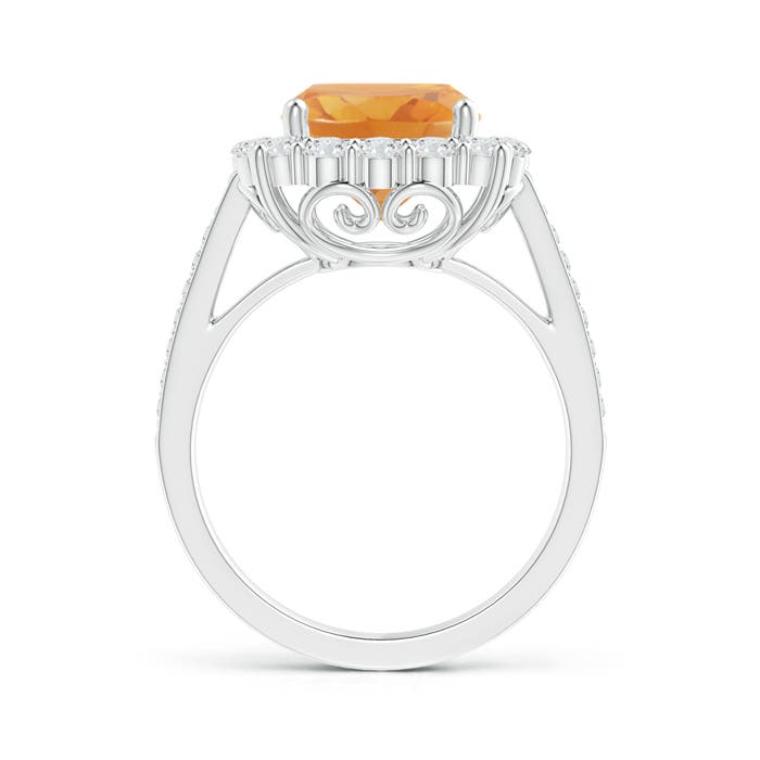 A - Citrine / 3.33 CT / 14 KT White Gold