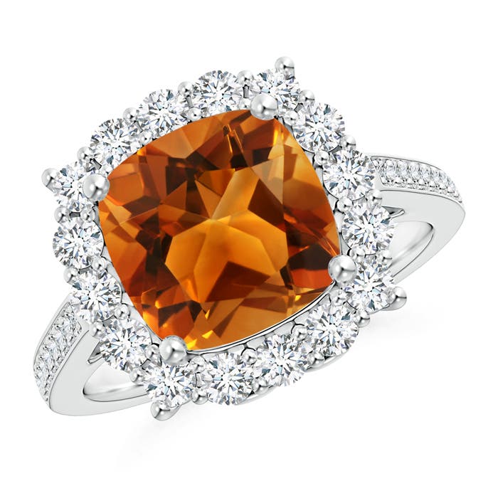 AAAA - Citrine / 3.33 CT / 14 KT White Gold