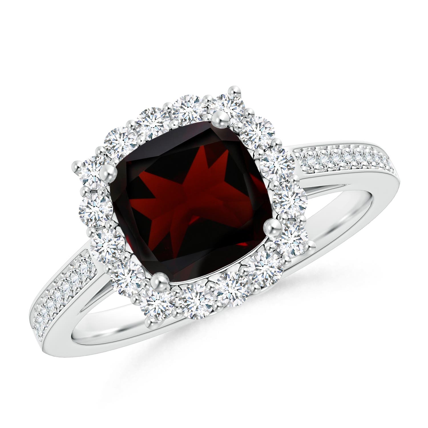 A - Garnet / 1.81 CT / 14 KT White Gold