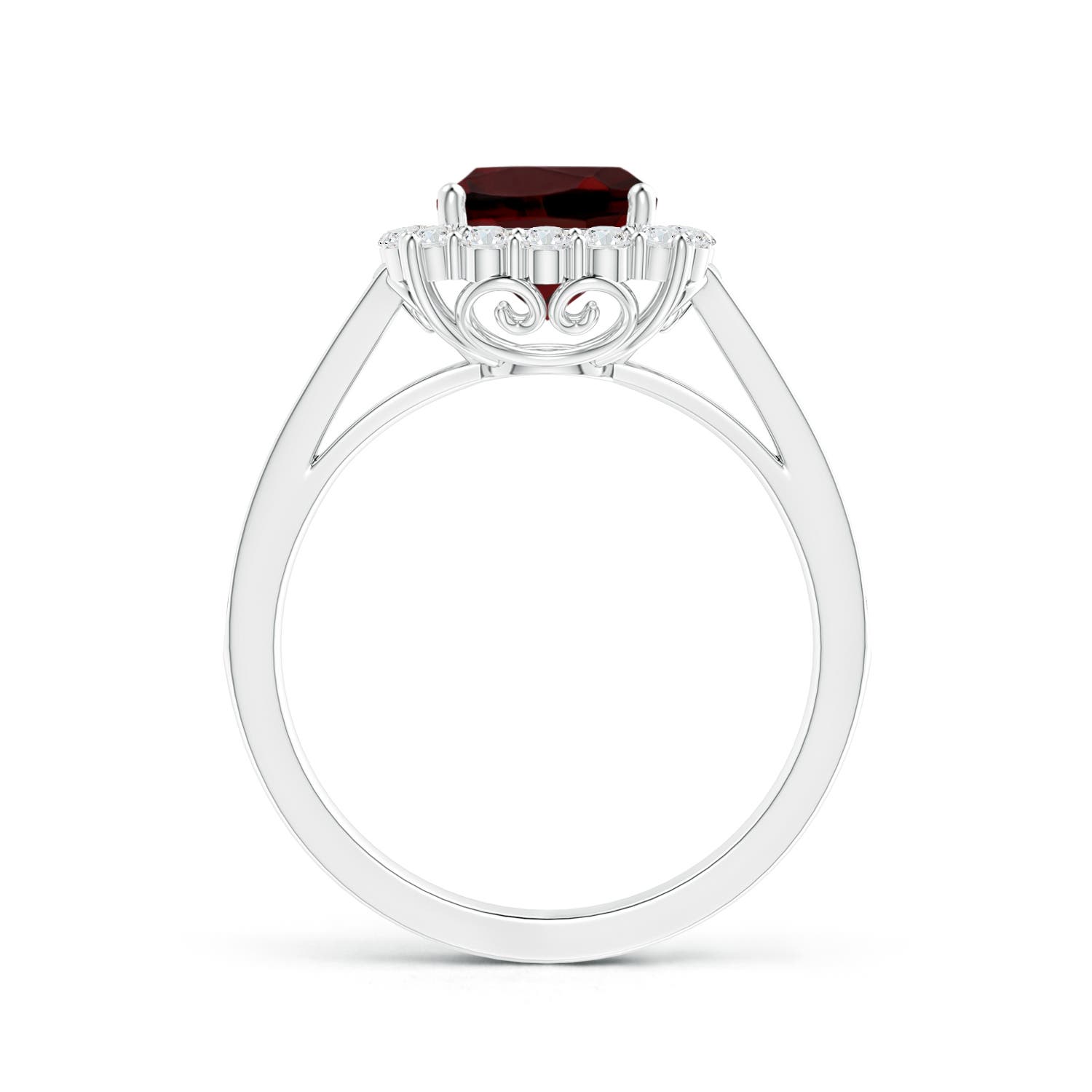 AAA - Garnet / 1.81 CT / 14 KT White Gold