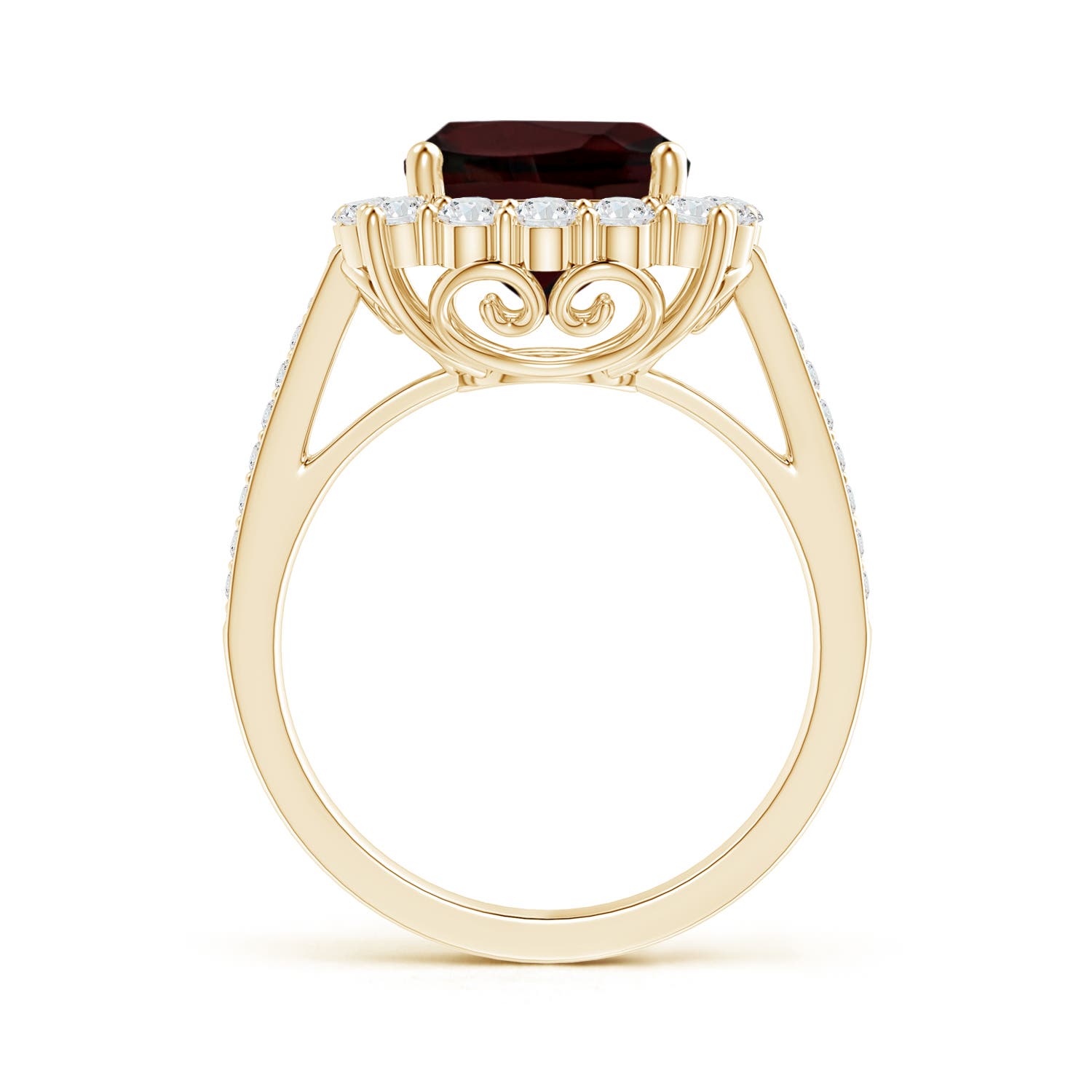 A - Garnet / 4.38 CT / 14 KT Yellow Gold