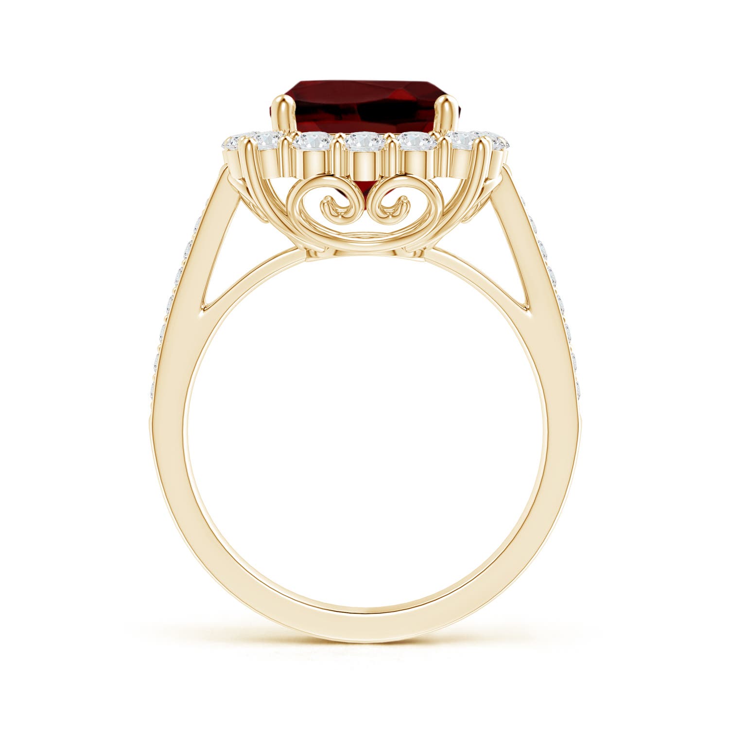 AAAA - Garnet / 4.38 CT / 14 KT Yellow Gold