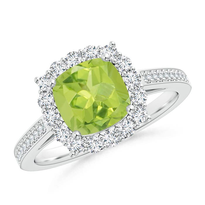 AA - Peridot / 1.86 CT / 14 KT White Gold