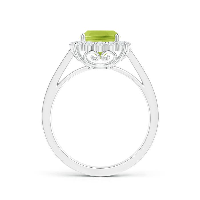 AA - Peridot / 1.86 CT / 14 KT White Gold